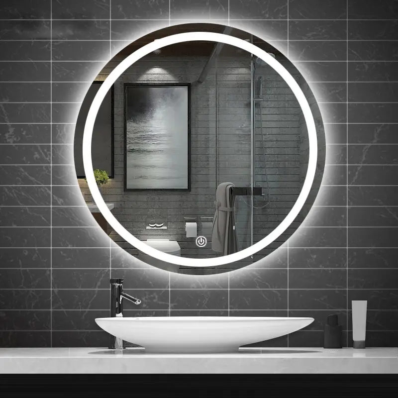 Round Bathroom Led Light Vanity Mirror