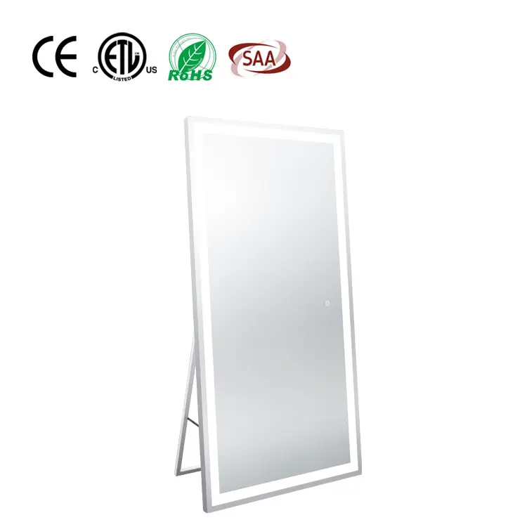 LED-Spiegel in voller Länge, freistehender Boden-Ganzkörperspiegel