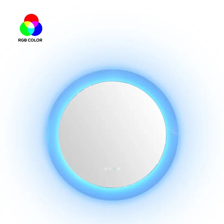 Wall-Mounted Round Memory Function Led Mirror Smart Rgb Mirror