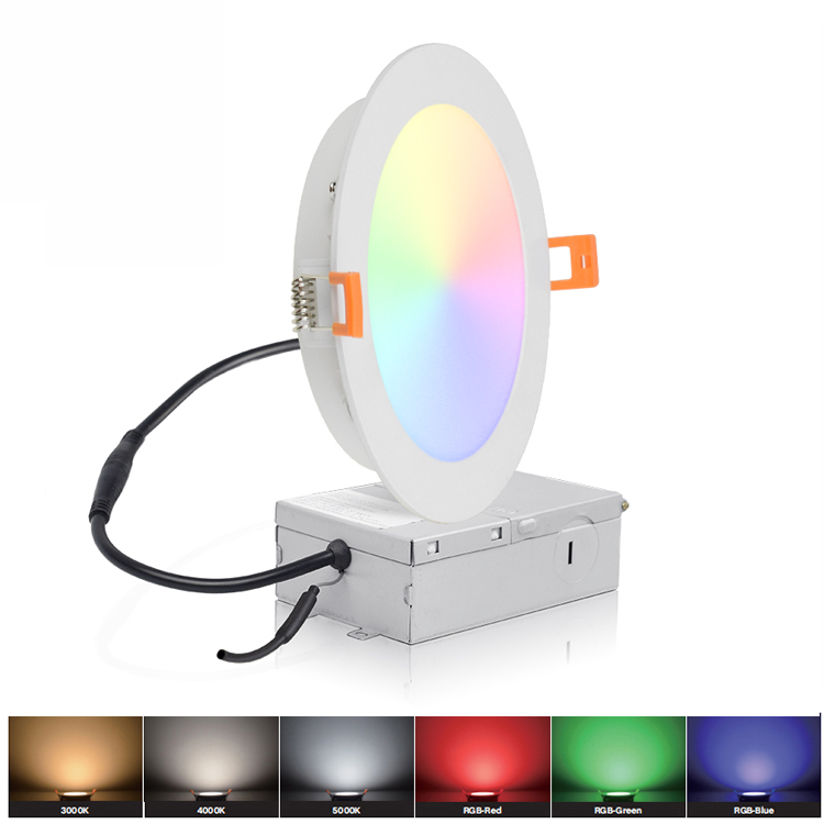 Lumières futées de pot de Bluetooth de TUYA de Downlight de Dimmable enfoncées par 6 pouces