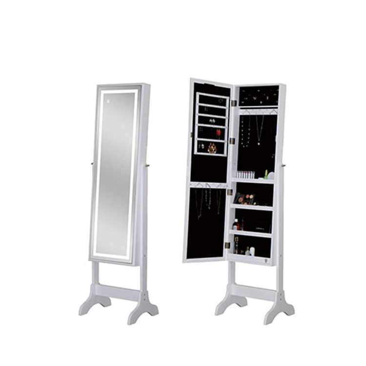 Armoire à miroir plein écran pour rangement de bijoux