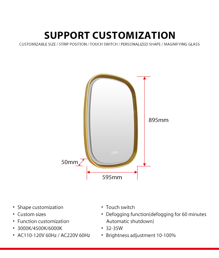 Oval Shaped Bathroom Mirror