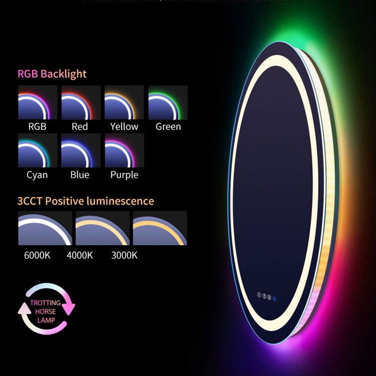 RGB Color Changing Smart Front Illuminated Led Bathroom Mirror