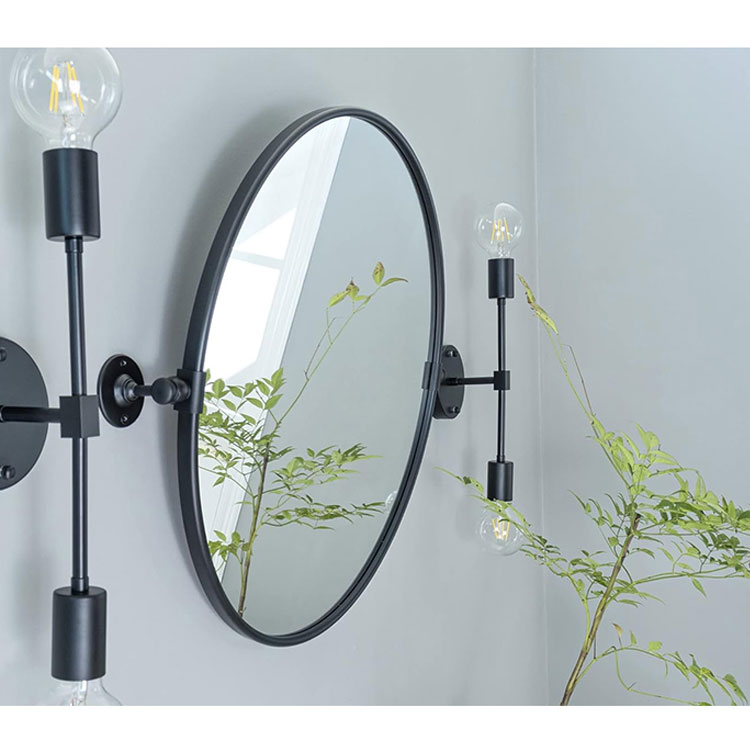 Rotating bracket Aluminium Frame Rotatable 360 degrees Wall Bathroom Mirror