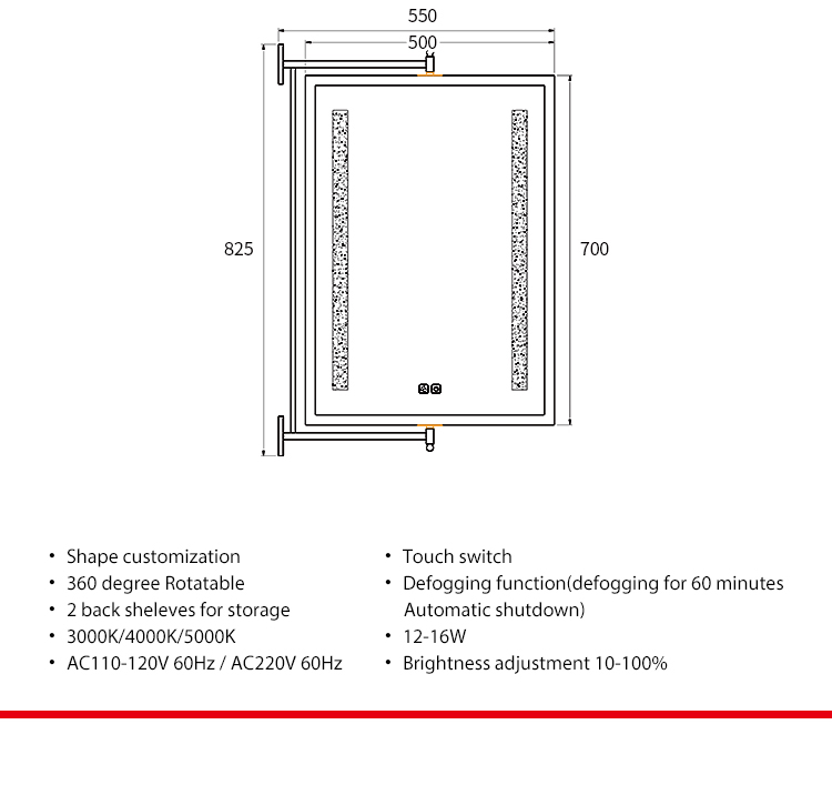 Aluminium Frame Bathroom Mirror