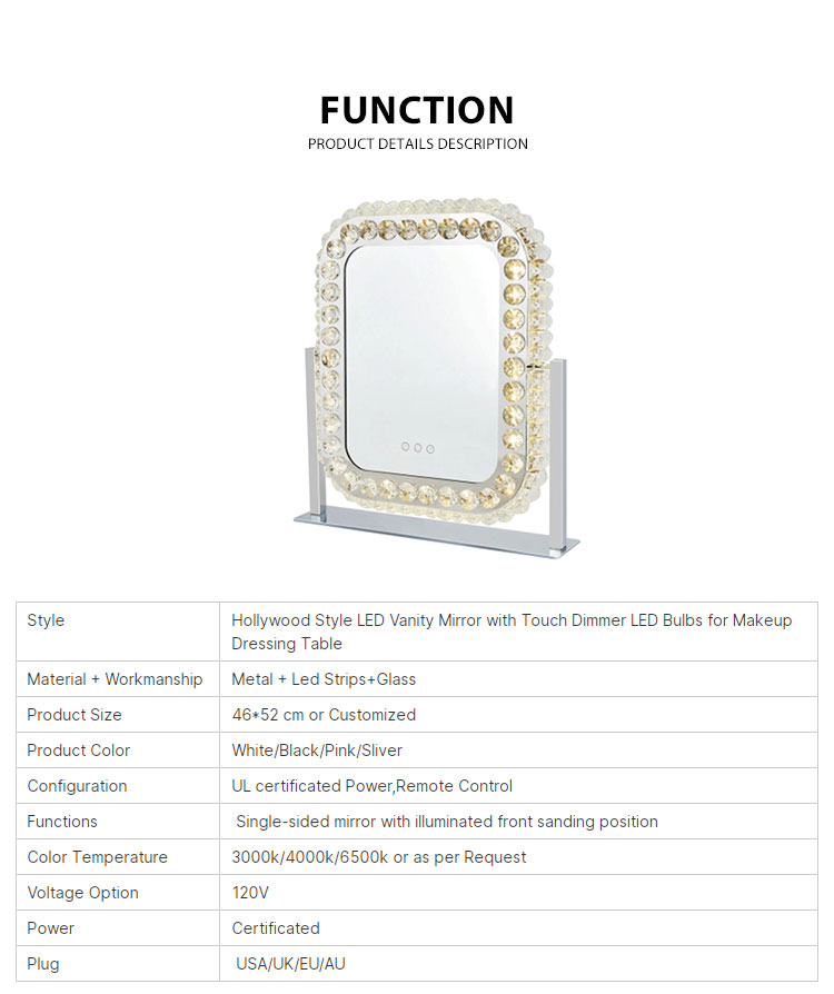 Luxury Led Crystal Mirror