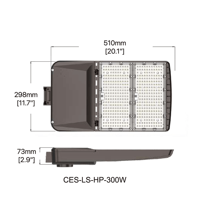 Luz de área LED com caixa de alumínio para sistema de controle inteligente