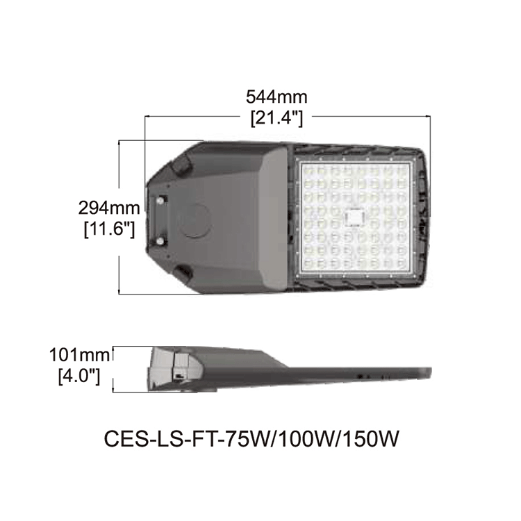 El área al aire libre del estacionamiento LED IP65 enciende las luces de calle del LED