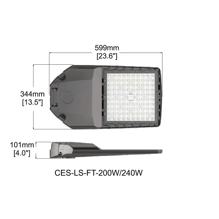 La zone extérieure du parking à LED IP65 allume les réverbères à LED