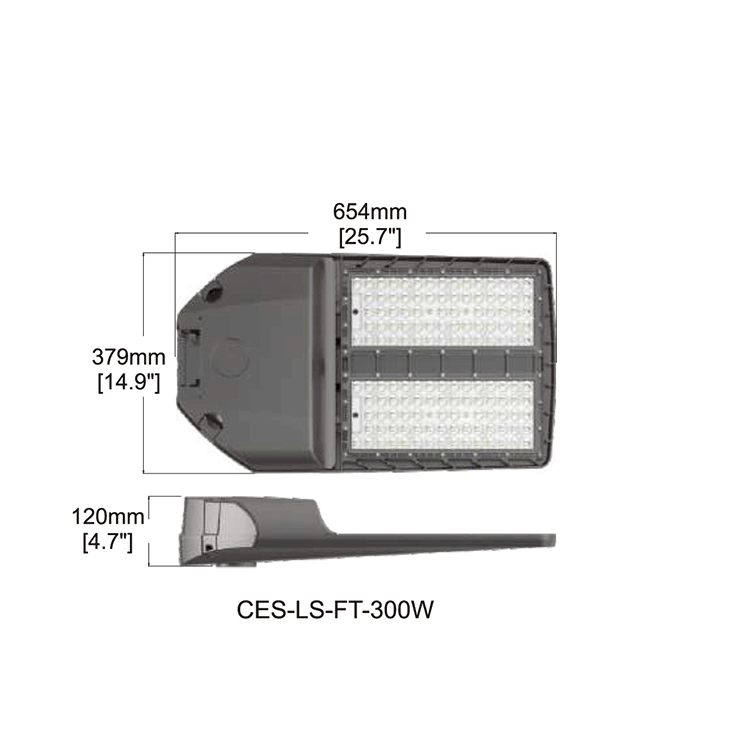 La zone extérieure du parking à LED IP65 allume les réverbères à LED