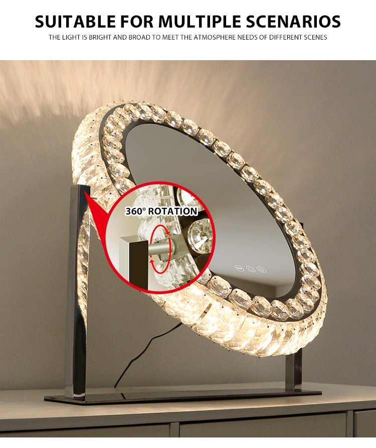 Diamond Makeup Mirror With Lights