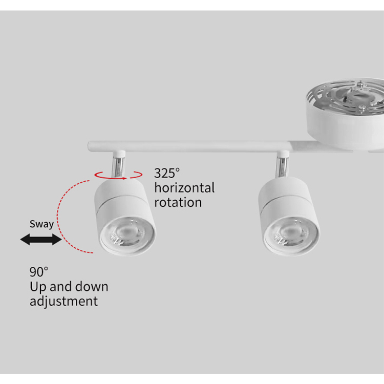 Projecteur sur rail réglable ETL moderne à intensité variable 110 V-120 V