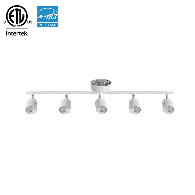 Éclairage sur rail à LED COB à trois têtes 110V