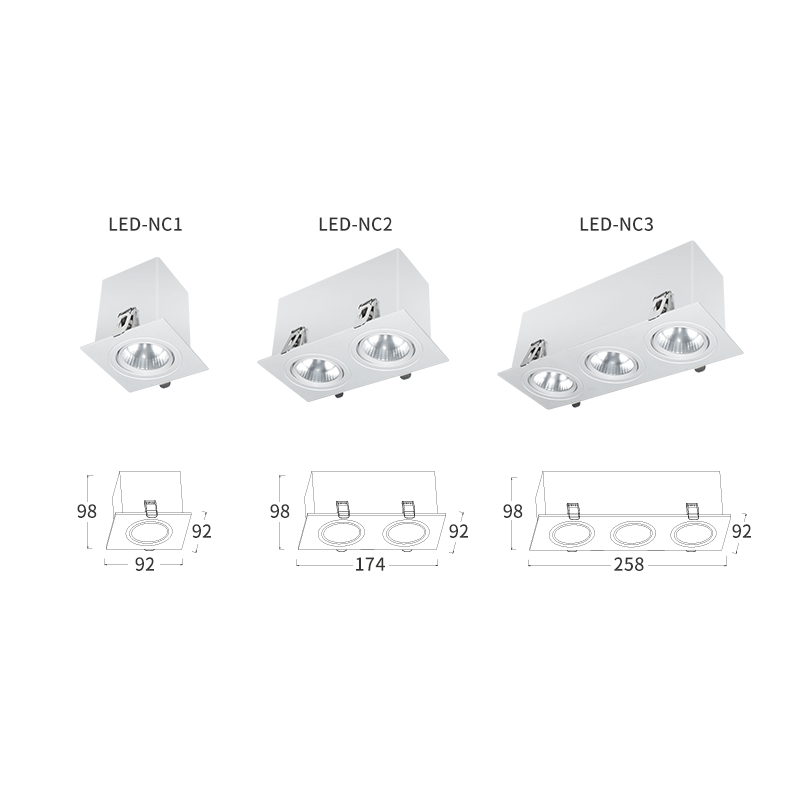 110-120V Adjustable LED Grille DownLight