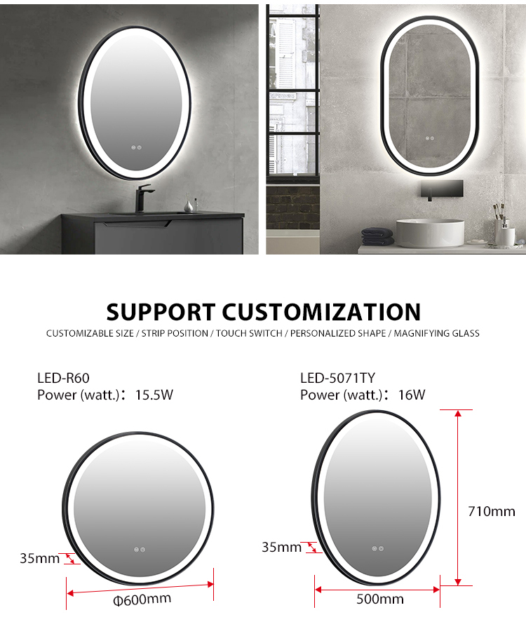 Bezel Bevel Bath Mirror