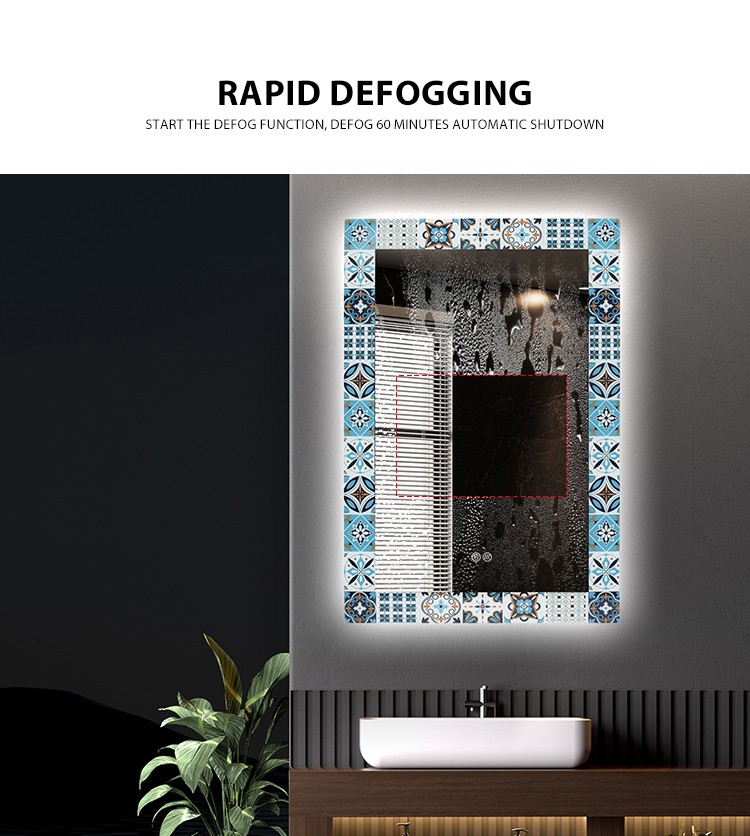 Mosaic Rectangle LED Mirror