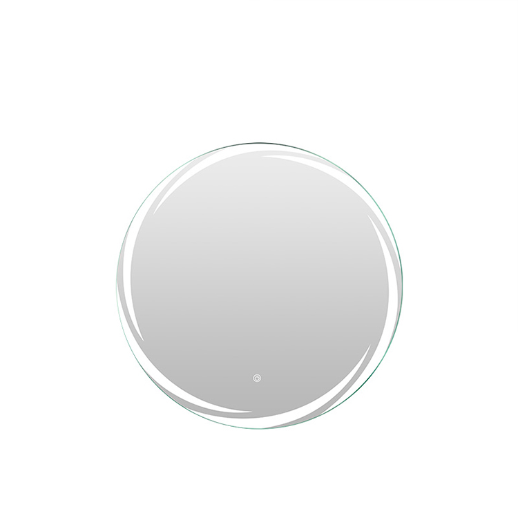 Espejo de baño moderno con luz LED de tres colores, antivaho, para montar en la pared y con toque inteligente