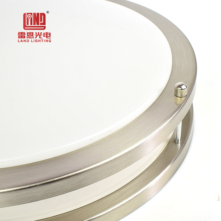 Lámpara de techo LED empotrada en níquel cepillado de 12 W, 18 W y 24 W