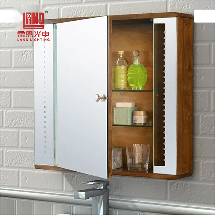 Espejo de baño con luz LED de aluminio resistente al agua