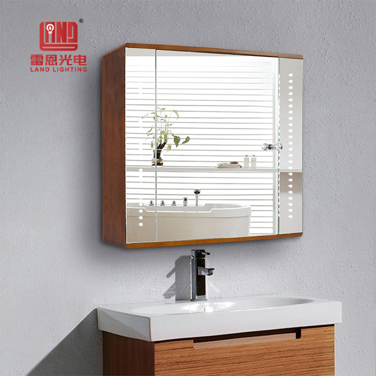 Espejo de baño con luz LED de aluminio resistente al agua