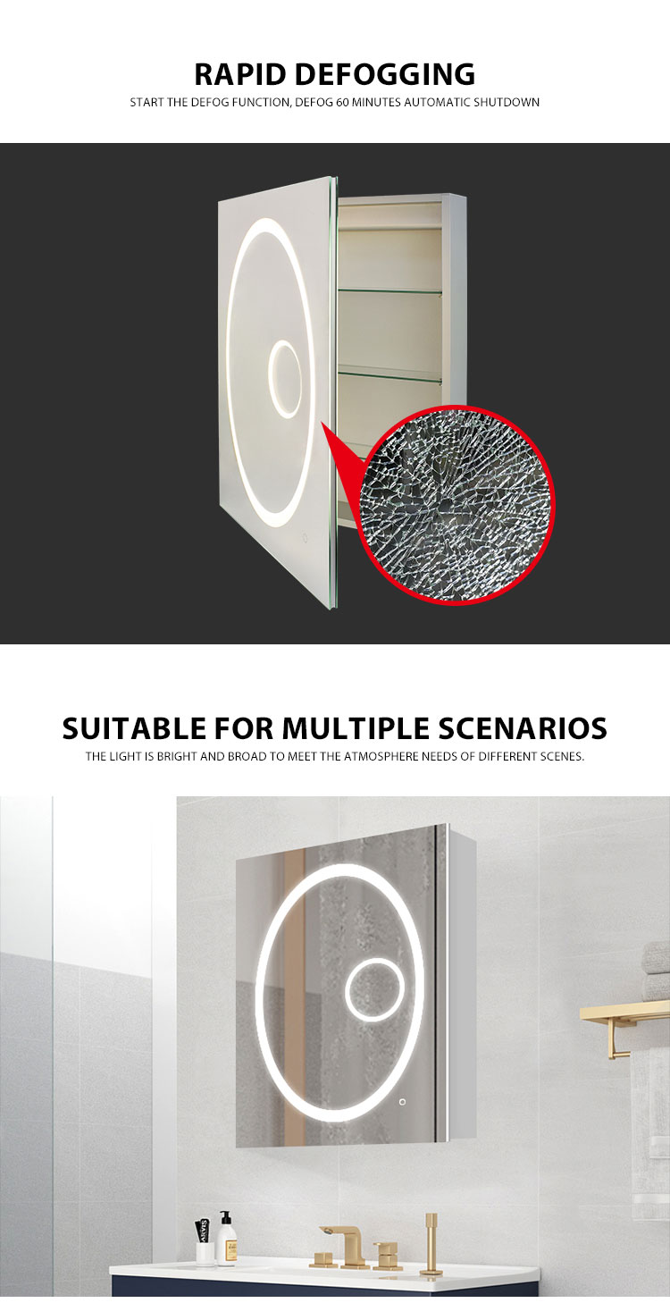 Cabinet With Led Light And Bluetooth