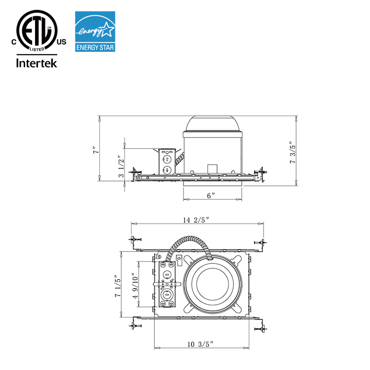 Carcasa ICAT de nueva construcción de hierro ETL de 6 pulgadas
