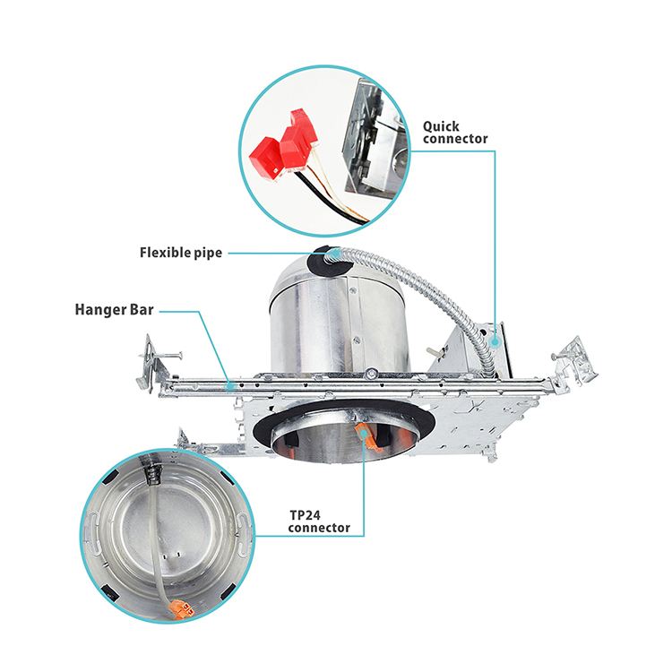 Luz descendente empotrada LED con carcasa de aluminio de 5 pulgadas