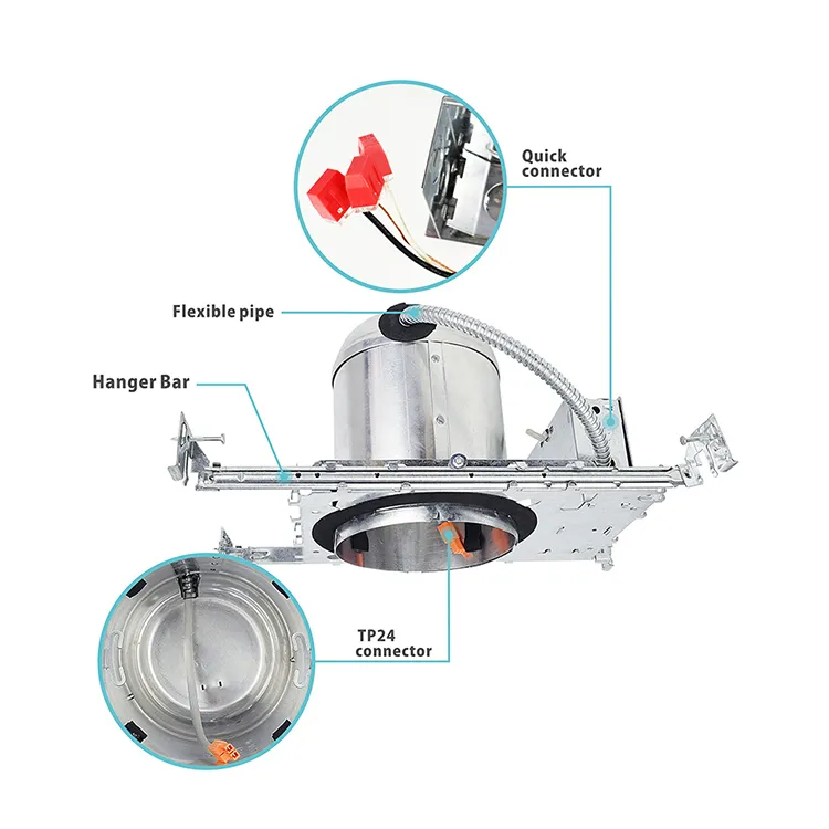 Obudowa aluminiowa 5 cali LED wpuszczana w dół