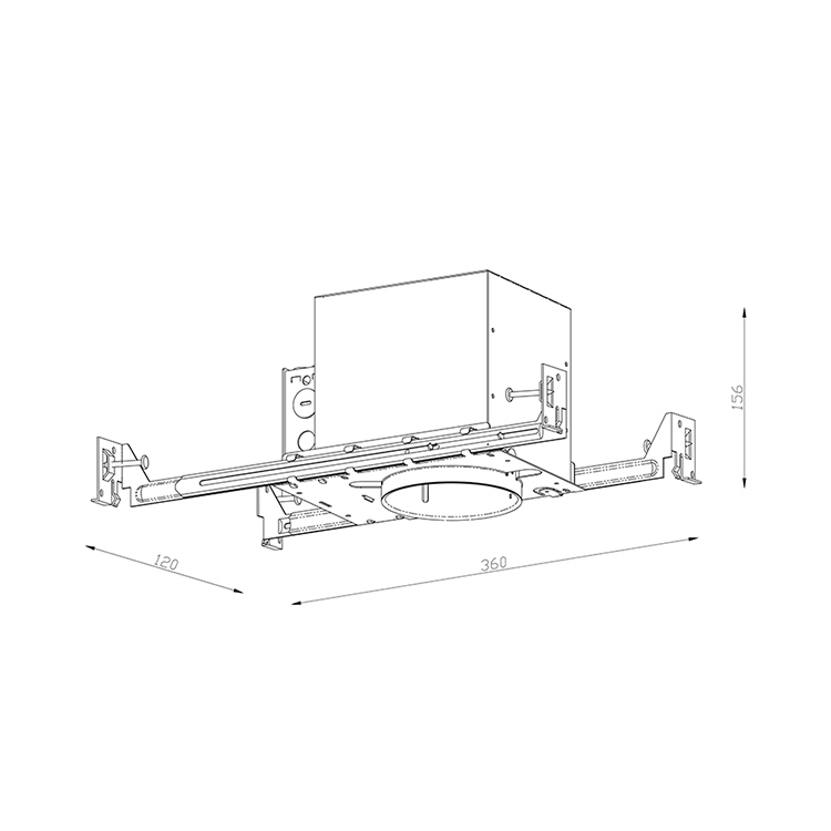 Boîtier encastré en aluminium de 4 pouces de nouvelle construction