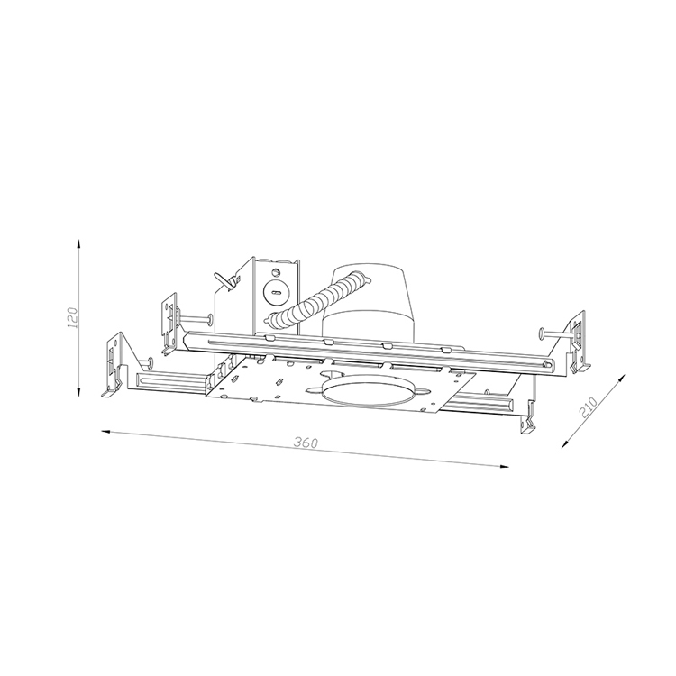 Luminaire encastré ICAT de 3 pouces pour nouvelle construction