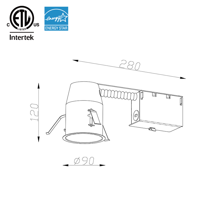 Kits de luces LED empotradas de 3 pulgadas