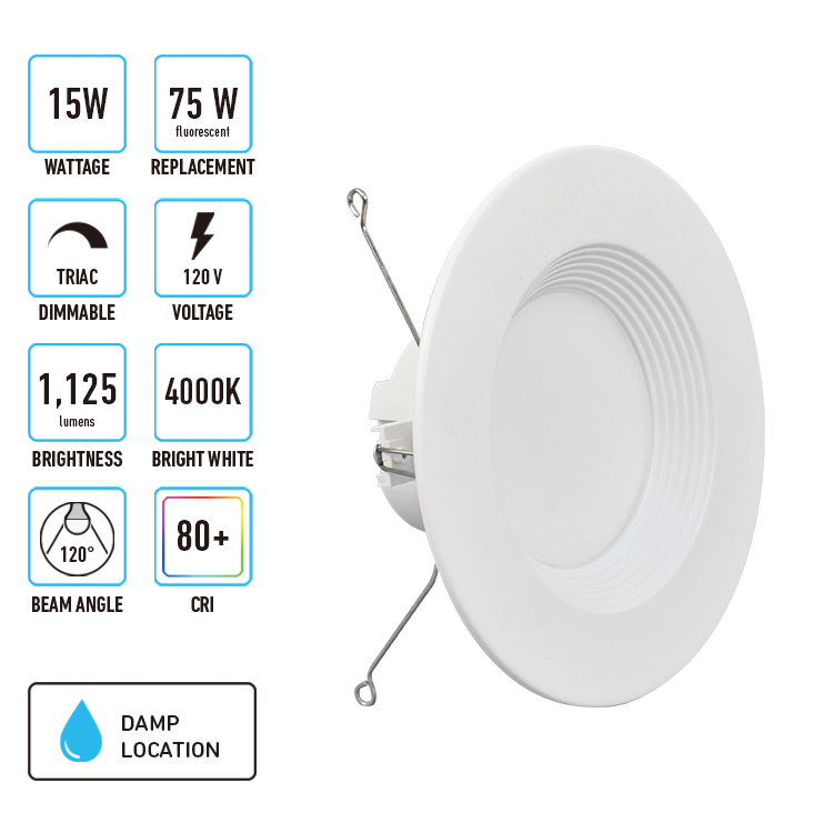 Downlight LED empotrado para el hogar Adecuado para carcasas de 5