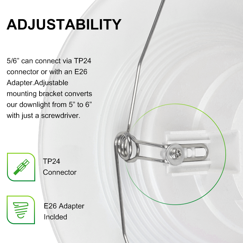Downlight LED empotrado para el hogar Adecuado para carcasas de 5