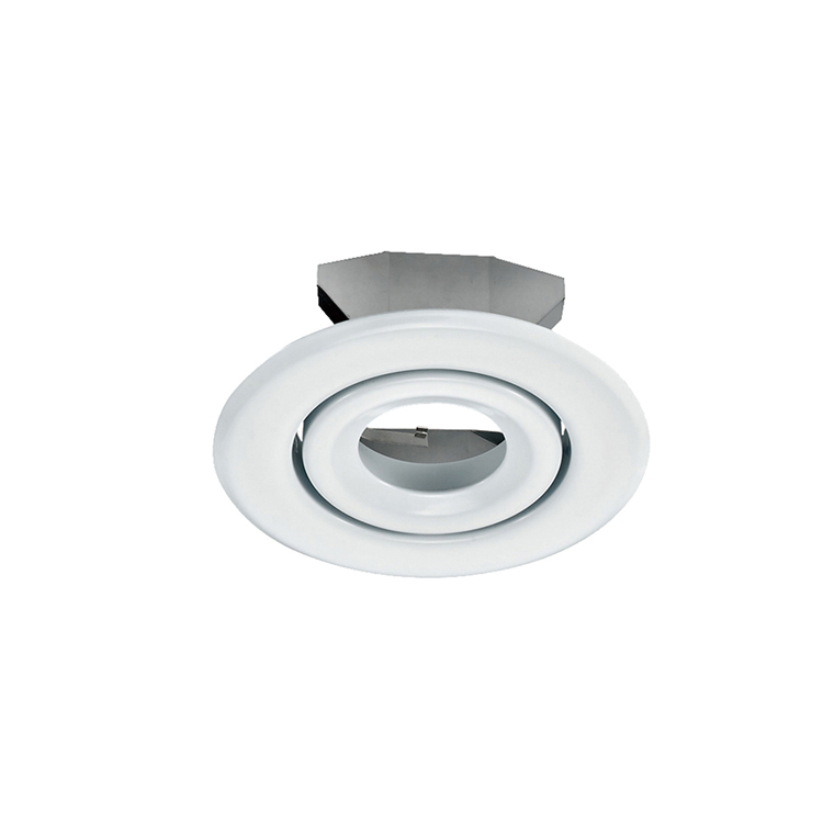 Embellecedor de luz descendente ajustable con cardán de 4 pulgadas con acabado blanco de hierro