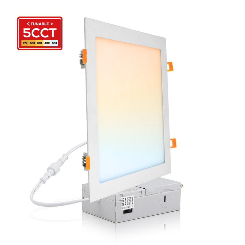Panneau lumineux LED carré ultra-mince de 12 pouces
