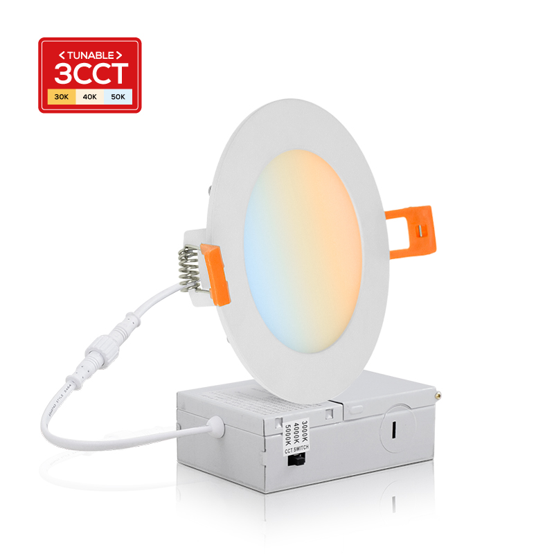 Foco LED delgado empotrable regulable de 4 pulgadas