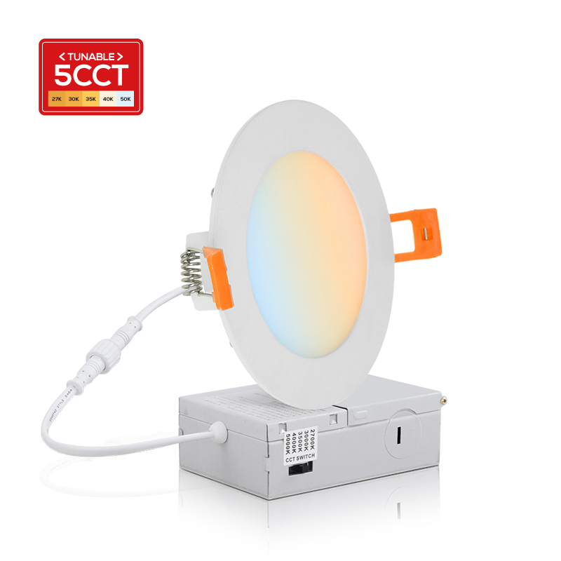 Foco LED delgado empotrable regulable de 4 pulgadas