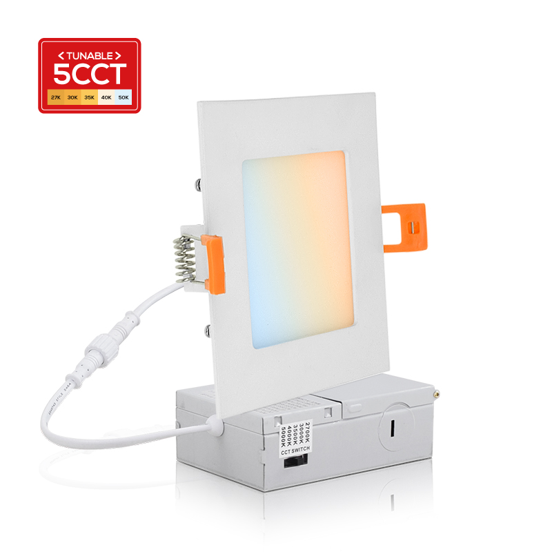 Panel de luz LED ultrafino cuadrado de 4 pulgadas
