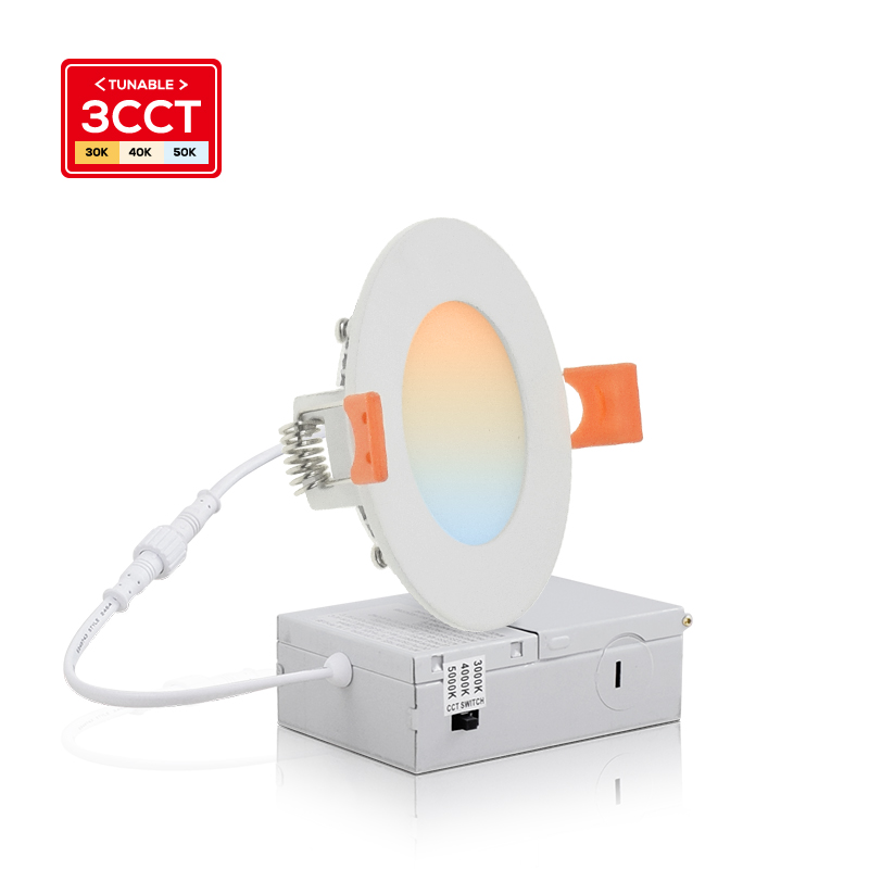Panel de luz LED ultrafino redondo de 3 pulgadas