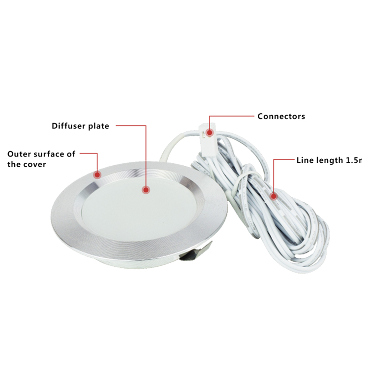 Luz LED regulable para gabinete de cocina, 12 V CC, 24 V