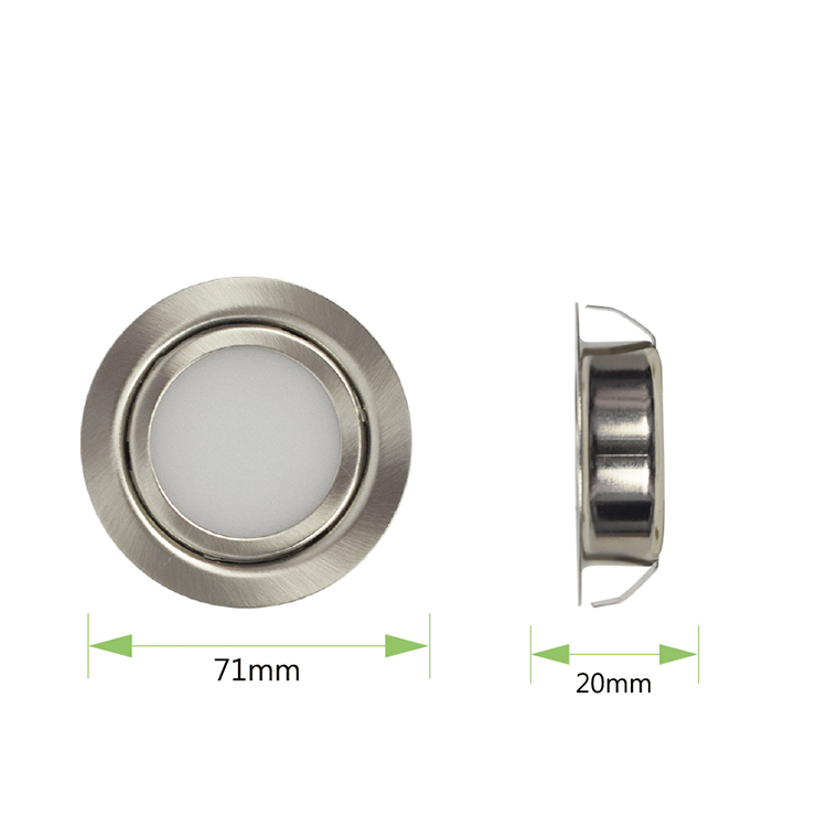 Luces LED empotradas de doble anillo para gabinete
