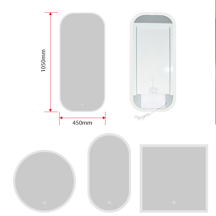 Espejo de tocador con pantalla táctil y luces LED para salón