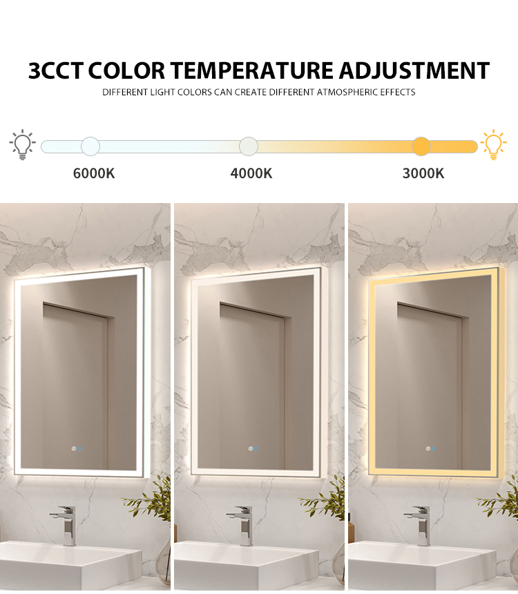 Dimmable LED Bathroom Mirror With Light