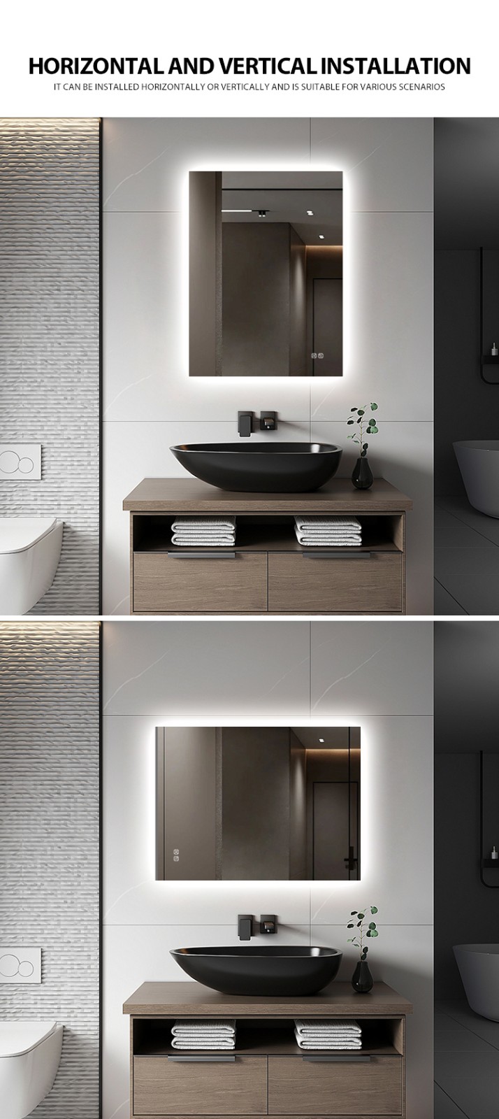 Frameless LED Bathroom Mirror