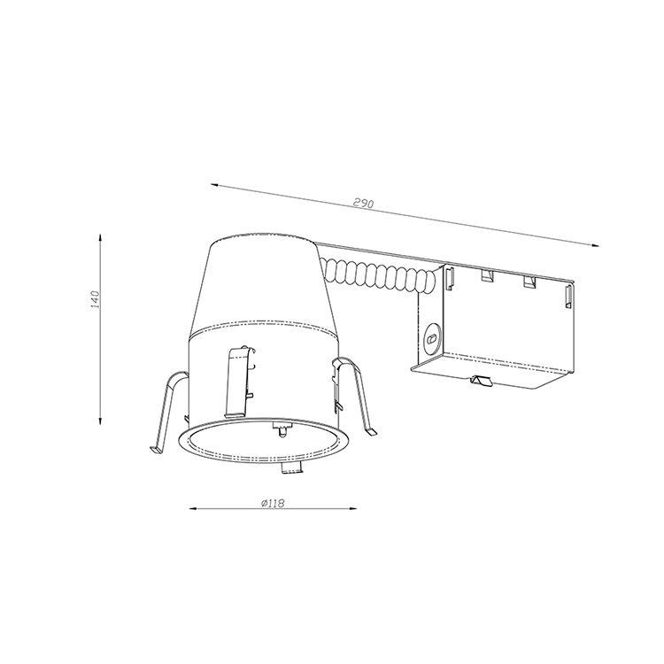 4-inčna ICAT LED downlight rasvjeta za novu gradnju