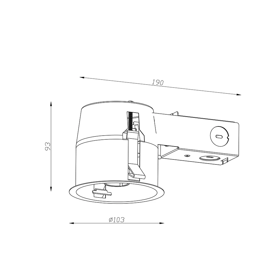 Ugradbena stropna svjetiljka za preuređenje kućišta od 3,5 inča