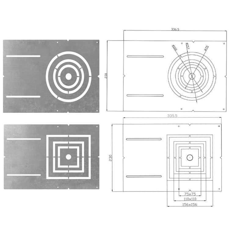 Metal Plates for 3 4 6 Inch Potlight