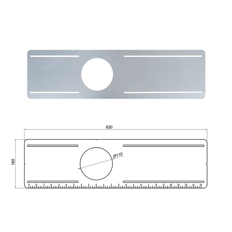 4 Inch Metal Plates With Scale Value