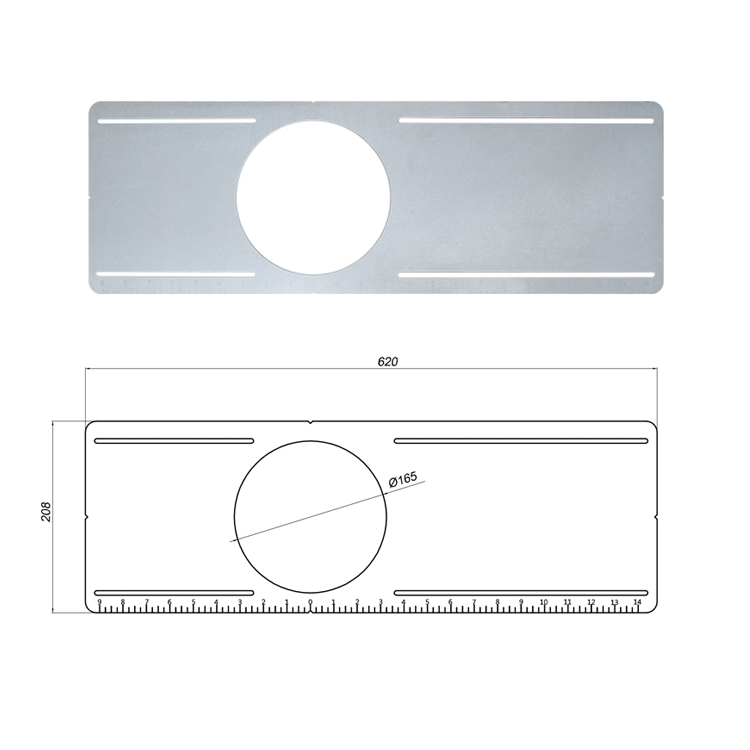 6 Inch Metal Plates With Scale Value