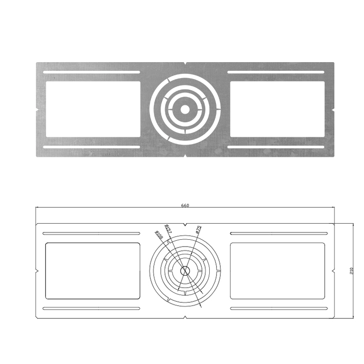 8/10/12 Inch Metal Plates Round